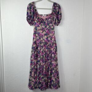 Astr The Label Soho floral sweetheart Dress, tiered, size S, stl# ACDR101051